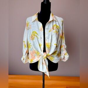 Lightweight Floral Button Down Shirt by American Eagle.